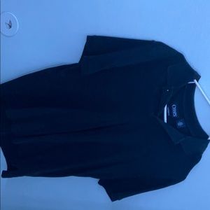 Chaps All Black Polo (L)